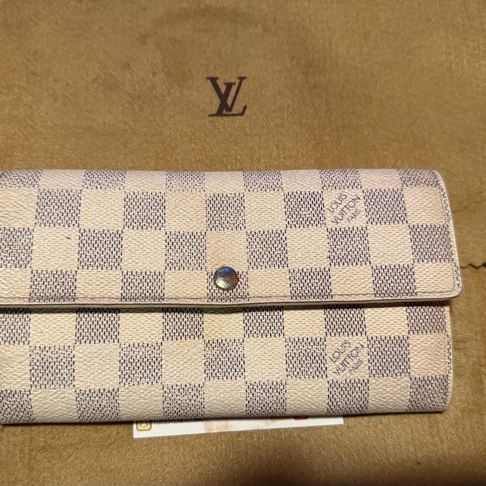 Louis Vuitton Damier Azur Cream and Gray Wallet